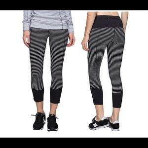 💥 Lululemon Runday Cropped Striped Parallel Stripe Leggings